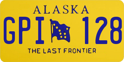AK license plate GPI128