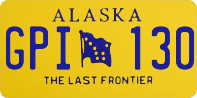 AK license plate GPI130