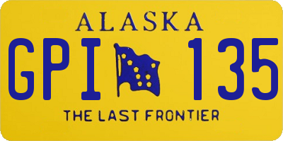 AK license plate GPI135