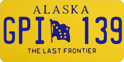 AK license plate GPI139