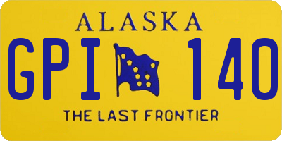 AK license plate GPI140