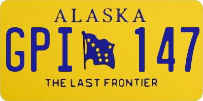 AK license plate GPI147