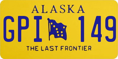 AK license plate GPI149