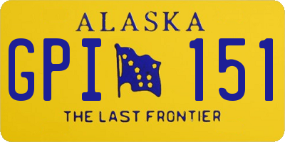 AK license plate GPI151