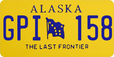 AK license plate GPI158
