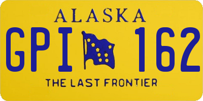 AK license plate GPI162