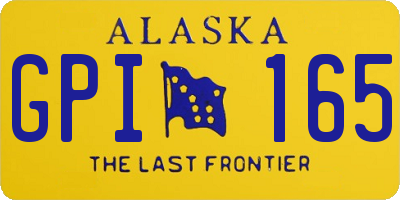 AK license plate GPI165