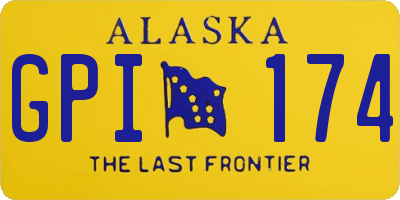 AK license plate GPI174