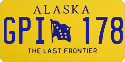 AK license plate GPI178