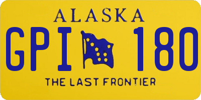 AK license plate GPI180
