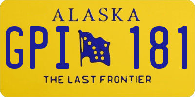 AK license plate GPI181