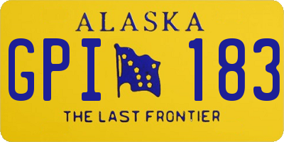 AK license plate GPI183