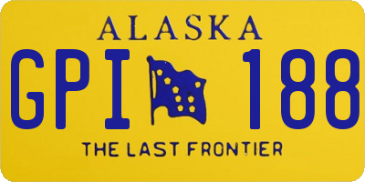 AK license plate GPI188