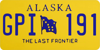 AK license plate GPI191