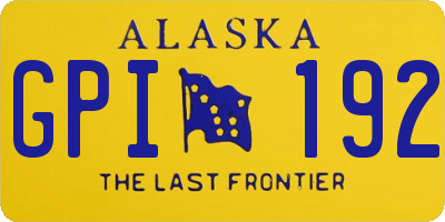 AK license plate GPI192