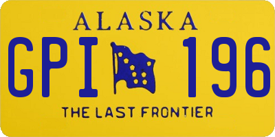 AK license plate GPI196