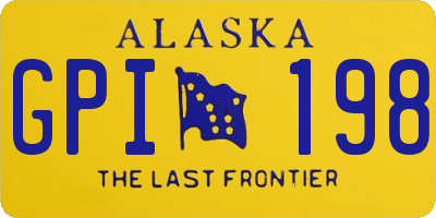 AK license plate GPI198
