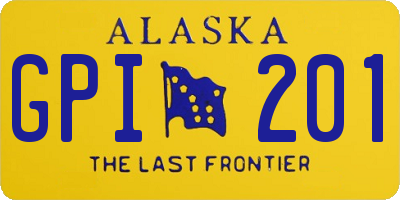 AK license plate GPI201
