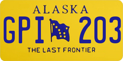 AK license plate GPI203