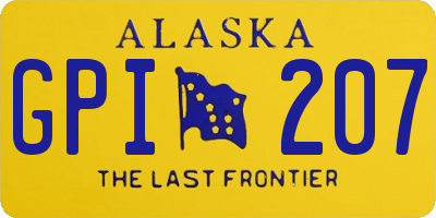 AK license plate GPI207