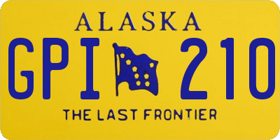 AK license plate GPI210