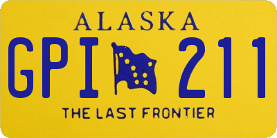 AK license plate GPI211