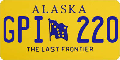 AK license plate GPI220