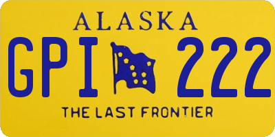 AK license plate GPI222