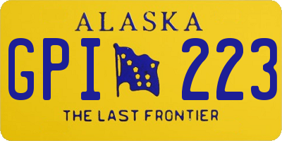 AK license plate GPI223