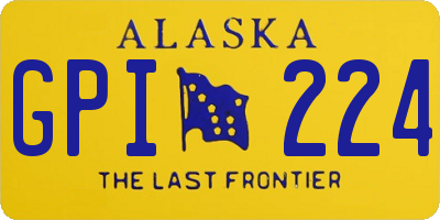 AK license plate GPI224