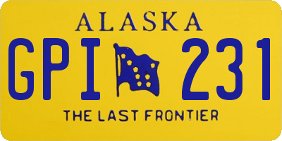 AK license plate GPI231