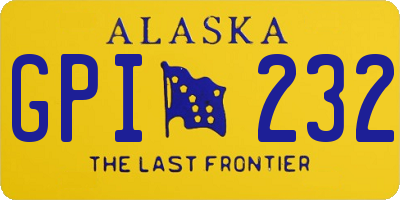 AK license plate GPI232