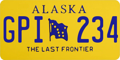 AK license plate GPI234