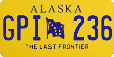 AK license plate GPI236