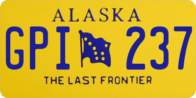 AK license plate GPI237