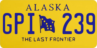 AK license plate GPI239