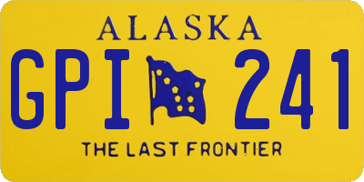 AK license plate GPI241