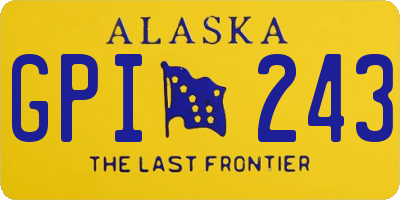 AK license plate GPI243