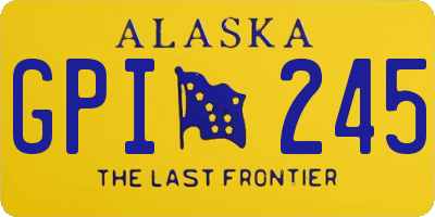 AK license plate GPI245