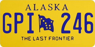 AK license plate GPI246