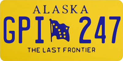 AK license plate GPI247