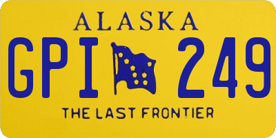 AK license plate GPI249