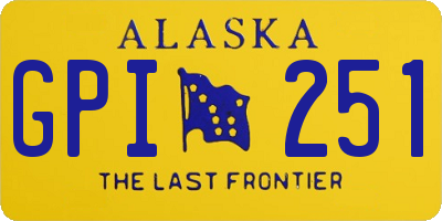 AK license plate GPI251