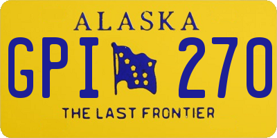 AK license plate GPI270