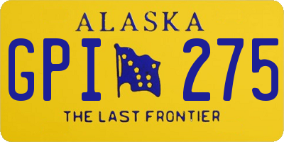 AK license plate GPI275