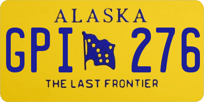 AK license plate GPI276
