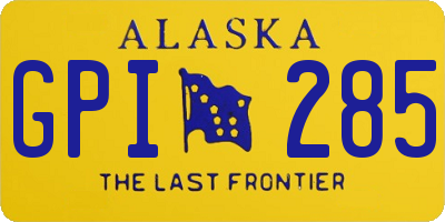 AK license plate GPI285