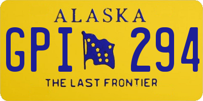 AK license plate GPI294