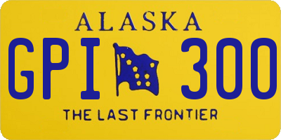 AK license plate GPI300