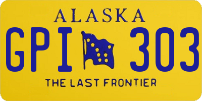 AK license plate GPI303
